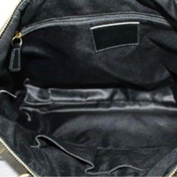 Coach Like New Poppy Daisy Liquid Gloss Patent Leather Tote Shoulder Bag - Picture 5 of 10